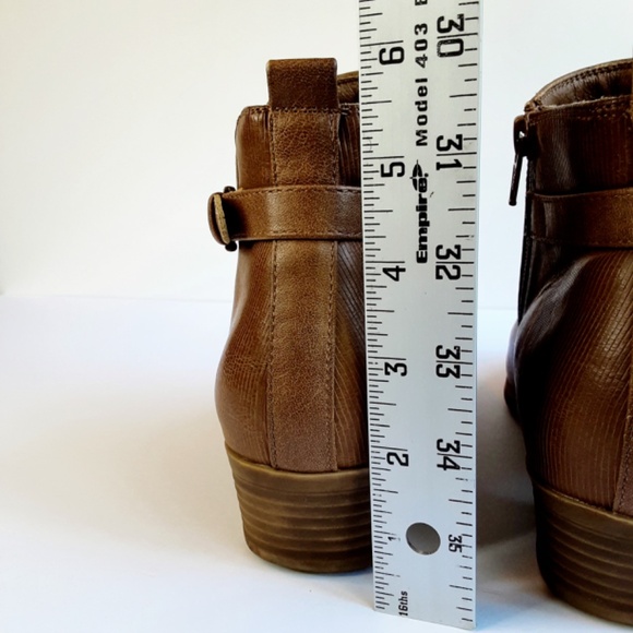 Kim Rogers Ankle Boot 9.5M Prima Bootie Oatmeal Light Brown Side Zip - Picture 9 of 13